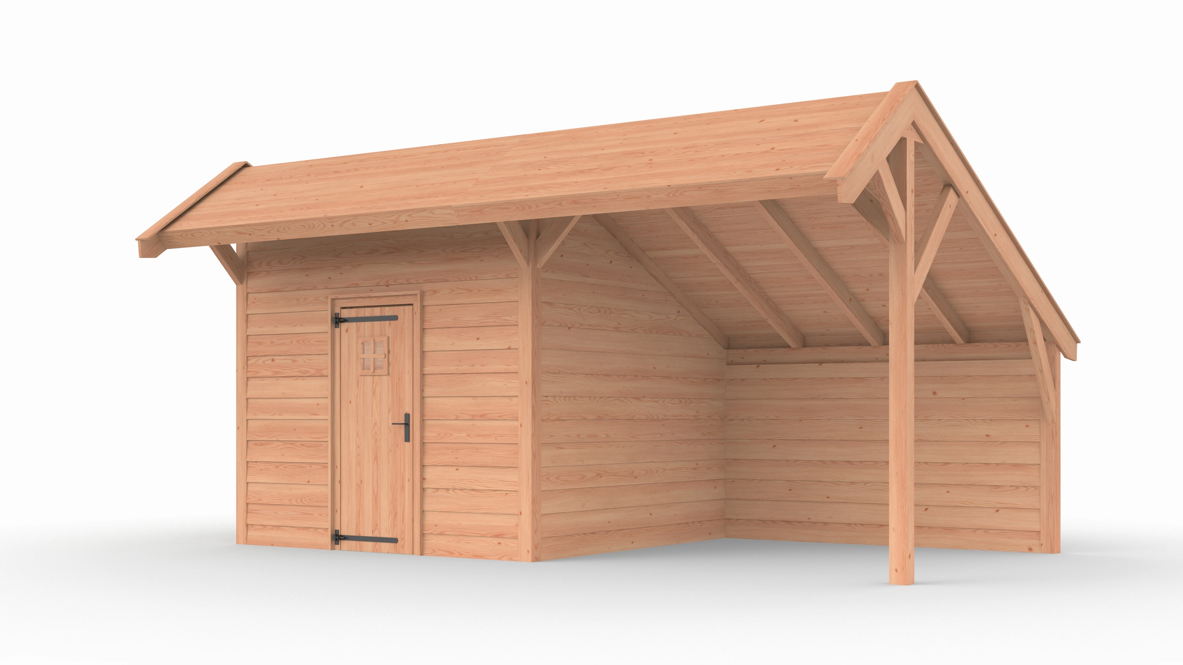 Douglas kapschuur, 600 x 300, met schuur en achterwand, Westwood Comfort - Afbeelding 4